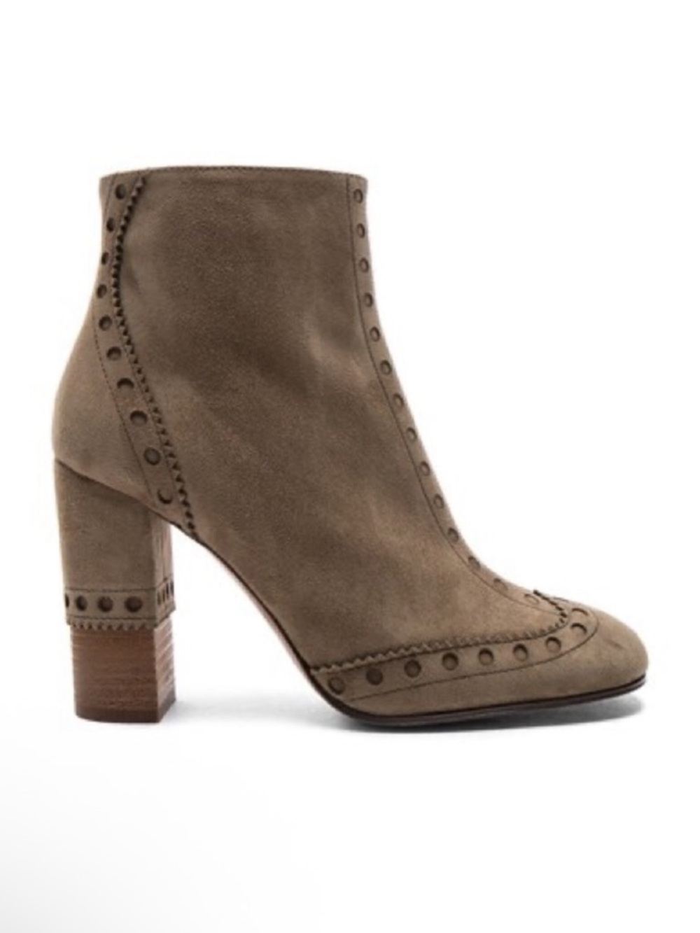 Chloé Perry Suede Heeled Boots, Size 38.5